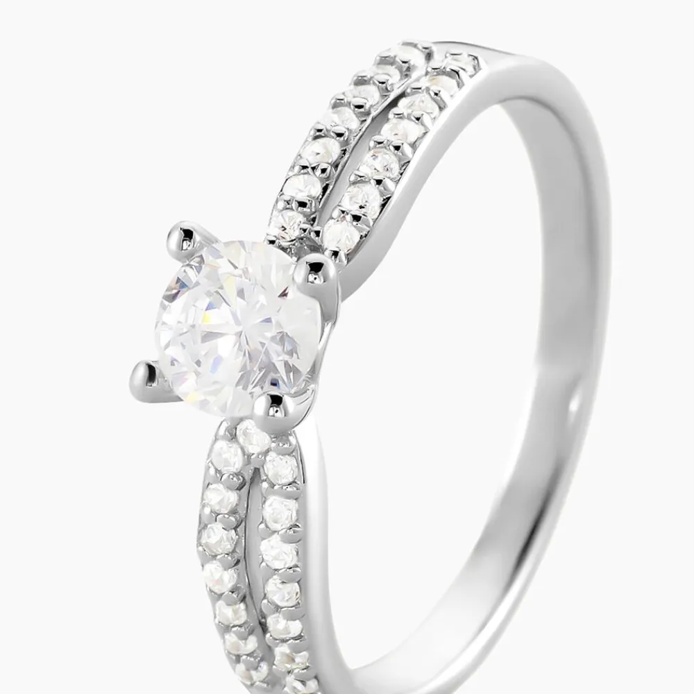 Bague Solitaire Solitea Argent Blanc Oxyde De Zirconium|Marc Orian Best