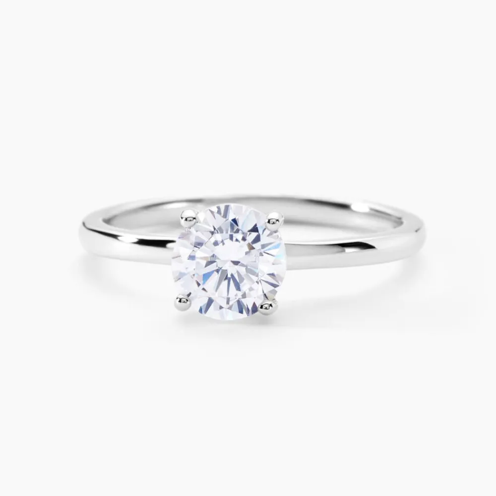 Bague Solitaire Stella Argent Blanc Oxyde De Zirconium|Marc Orian Clearance