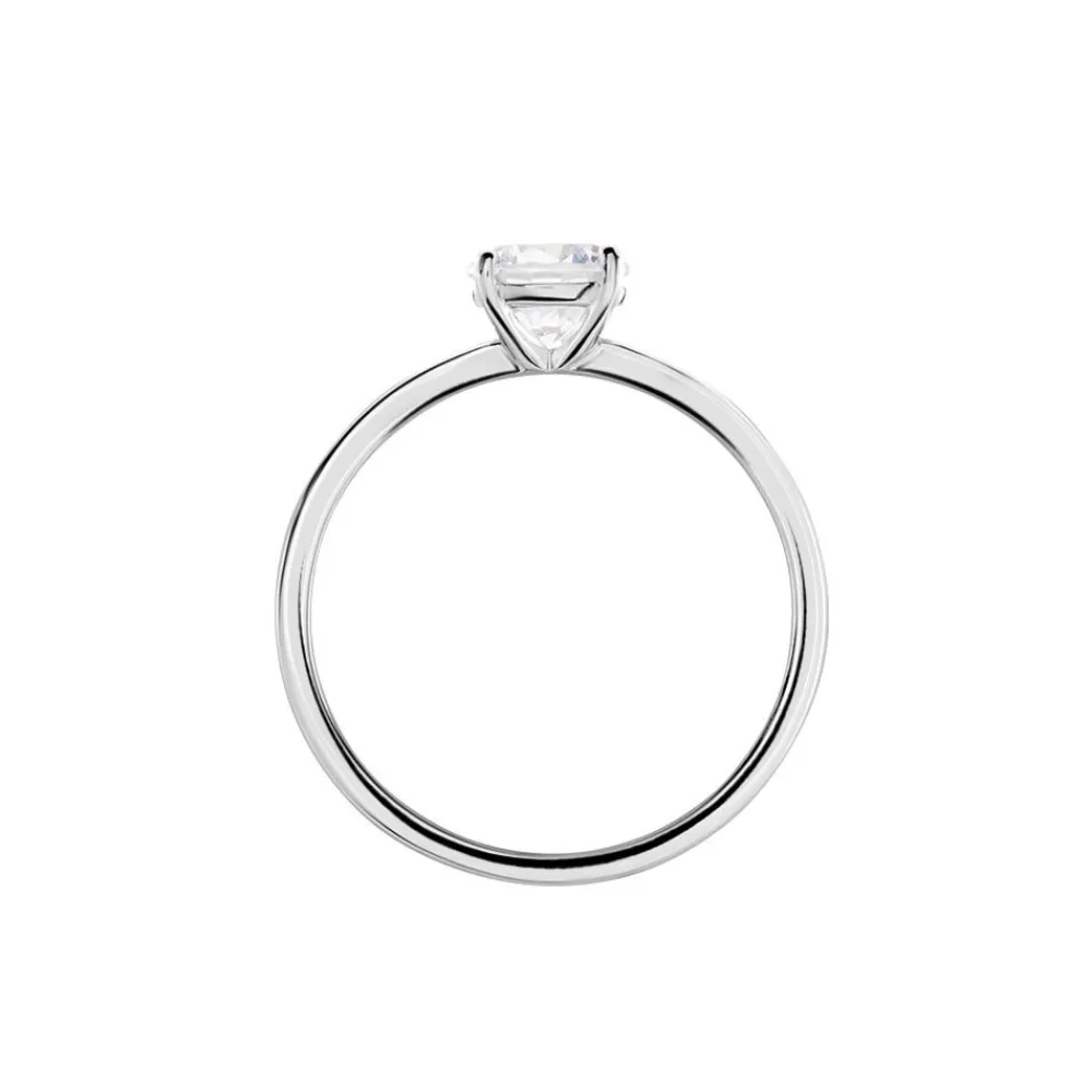 Bague Solitaire Stella Argent Blanc Oxyde De Zirconium|Marc Orian Clearance