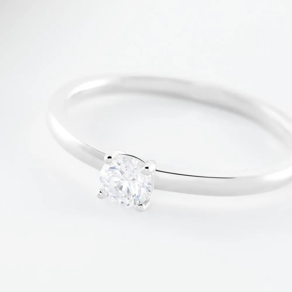 Bague Solitaire Stella Argent Blanc Oxyde De Zirconium|Marc Orian Best