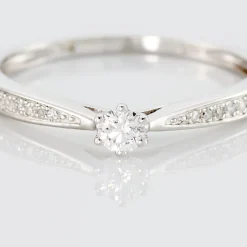 Bague Solitaire Symphonie Or Blanc Diamant|Marc Orian