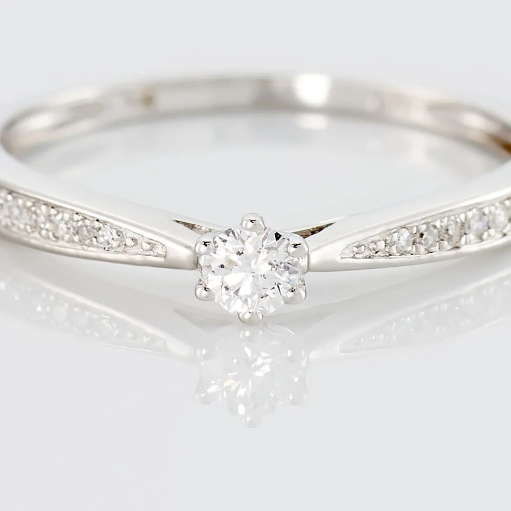 Bague Solitaire Symphonie Or Blanc Diamant|Marc Orian