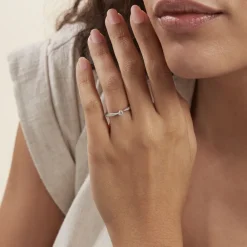 Bague Solitaire Symphonie Or Blanc Diamant|Marc Orian