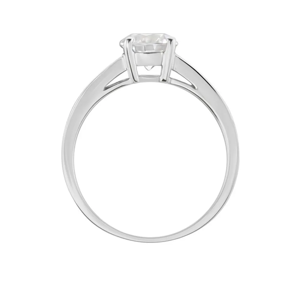 Bague Solitaire Tatjana Or Blanc Oxyde De Zirconium|Marc Orian