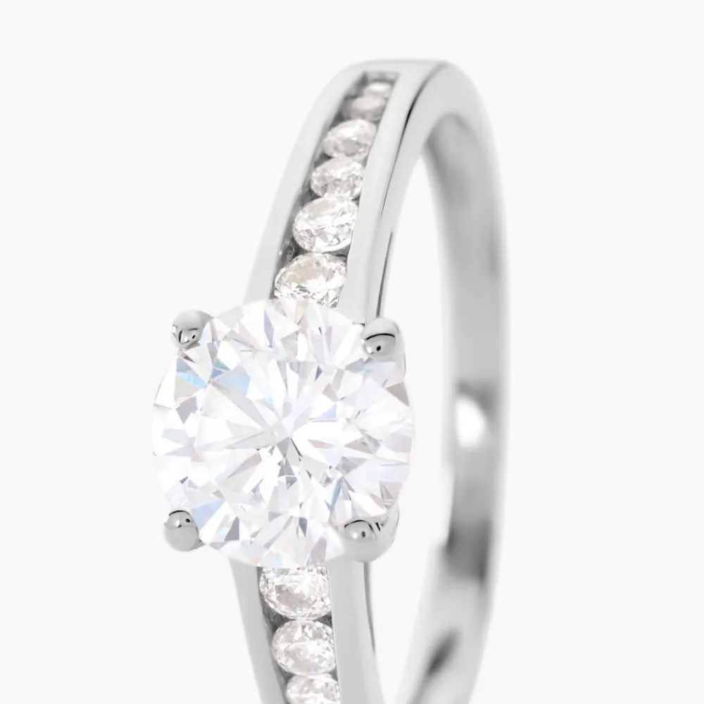 Bague Solitaire Tatjana Or Blanc Oxyde De Zirconium|Marc Orian