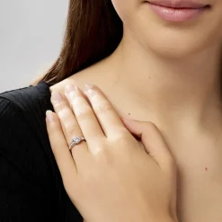 Bague Solitaire Tatjana Or Blanc Oxyde De Zirconium|Marc Orian