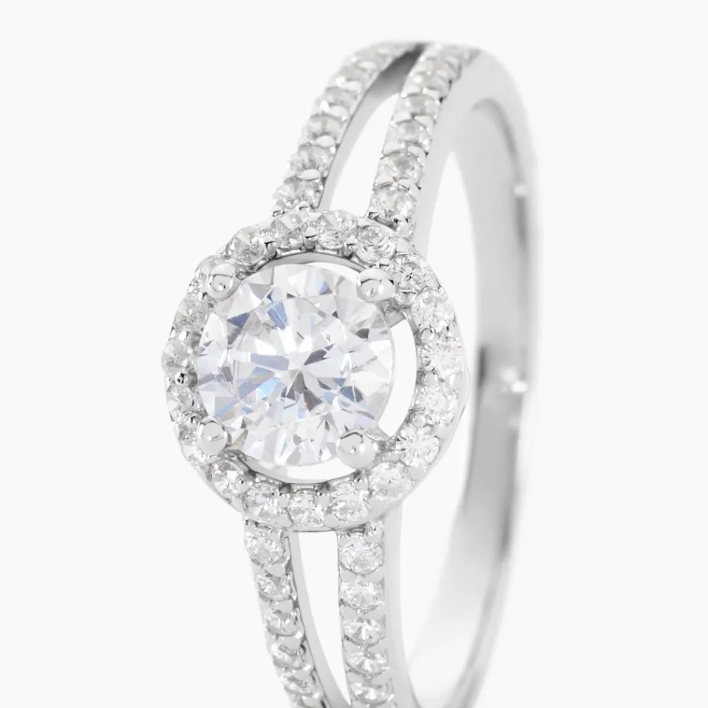 Bague Solitaire Titemae Argent Blanc Oxyde De Zirconium|Marc Orian Sale