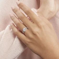 Bague Solitaire Titemae Argent Blanc Oxyde De Zirconium|Marc Orian Sale