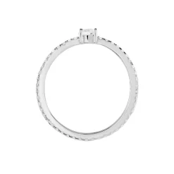 Bague Solitaire Ursi Argent Blanc Oxyde De Zirconium|Marc Orian Clearance