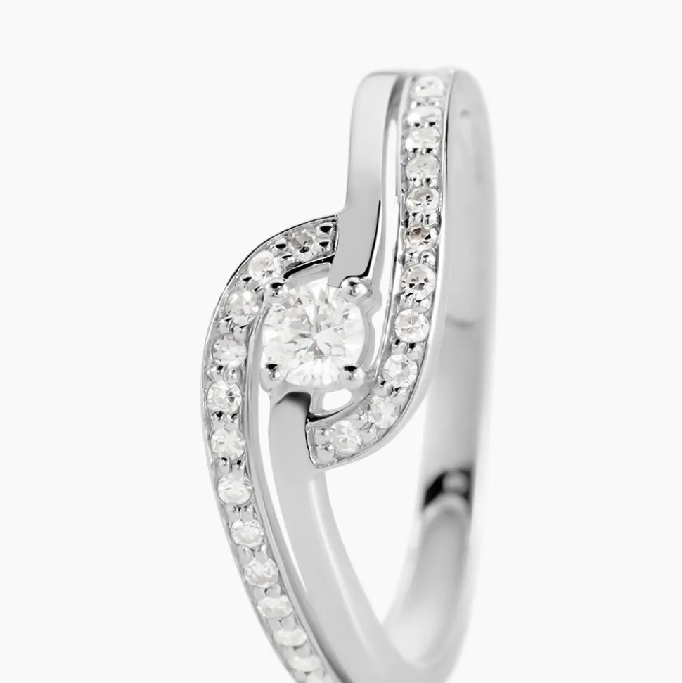 Bague Solitaire Vassilissa Or Blanc Diamant