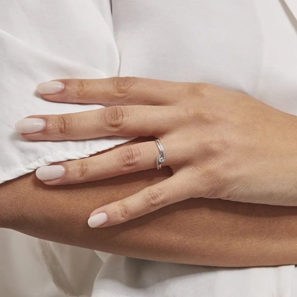 Bague Solitaire Vassilissa Or Blanc Diamant