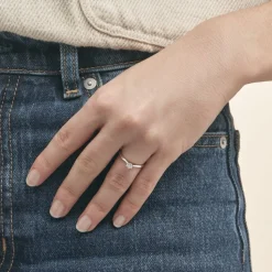 Bague Solitaire Veronika Or Blanc Diamant