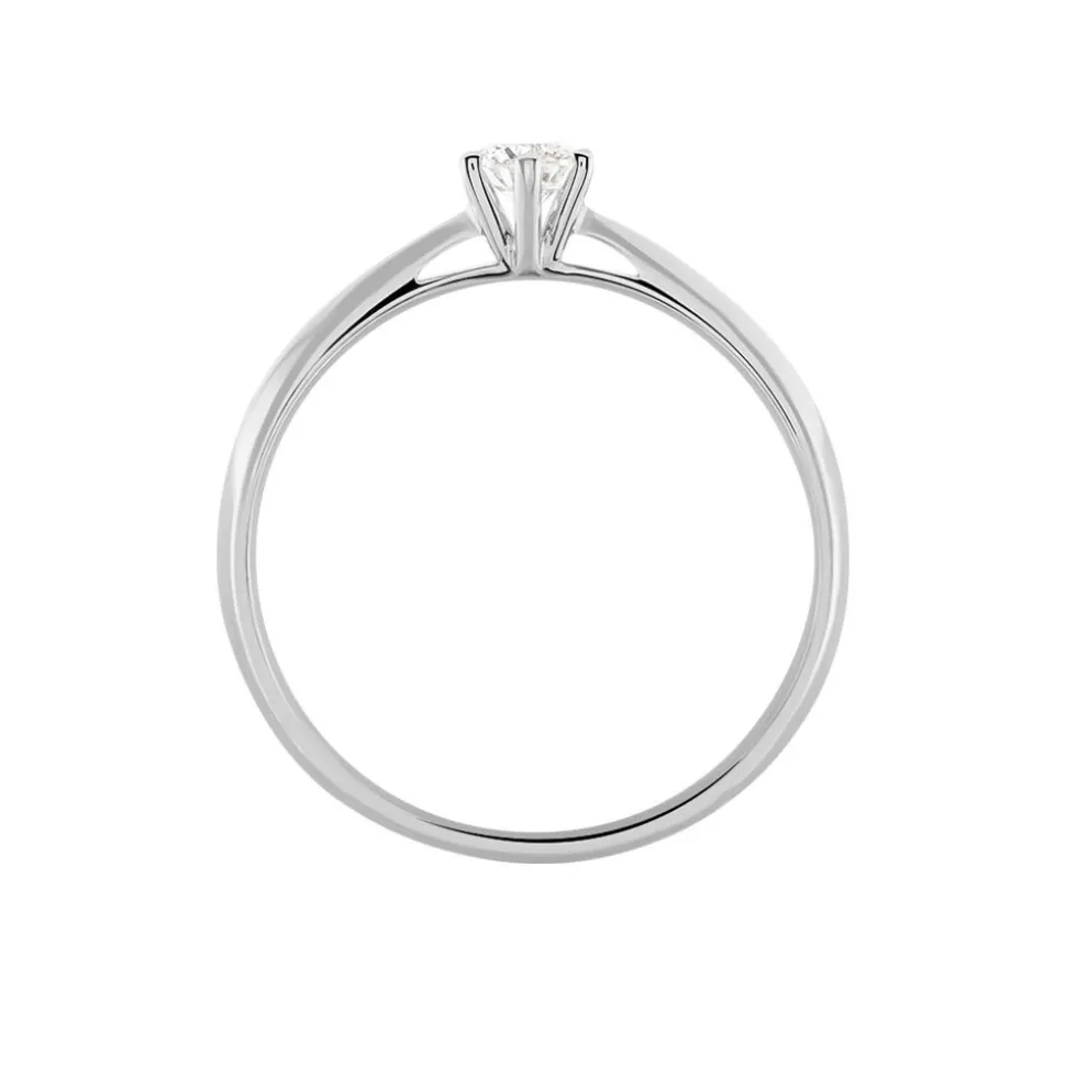 Bague Solitaire Veronika Or Blanc Diamant