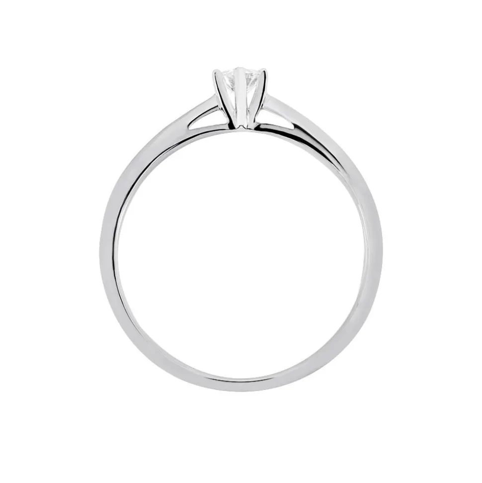 Bague Solitaire Veronika Or Blanc Diamant