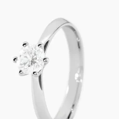 Bague Solitaire Veronika Or Blanc Diamant