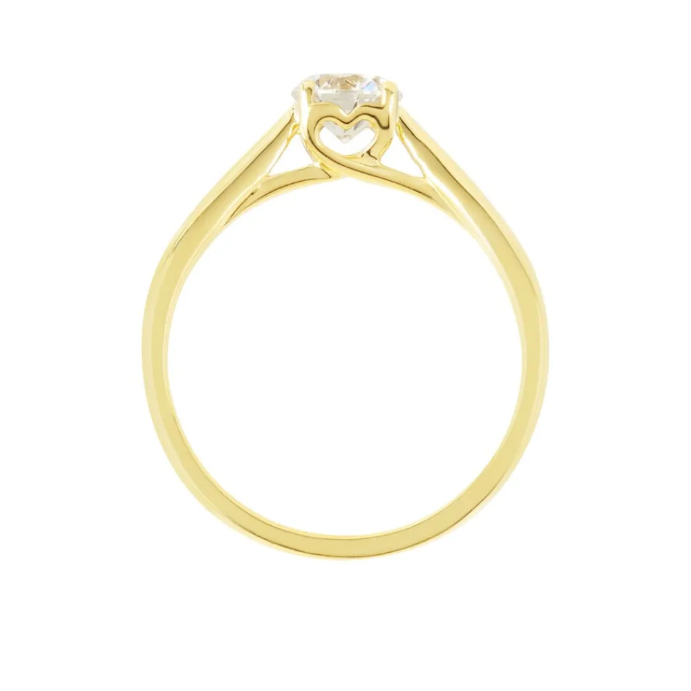 Bague Solitaire Vicoeuria Or Jaune Diamant Synthétique|Marc Orian Discount
