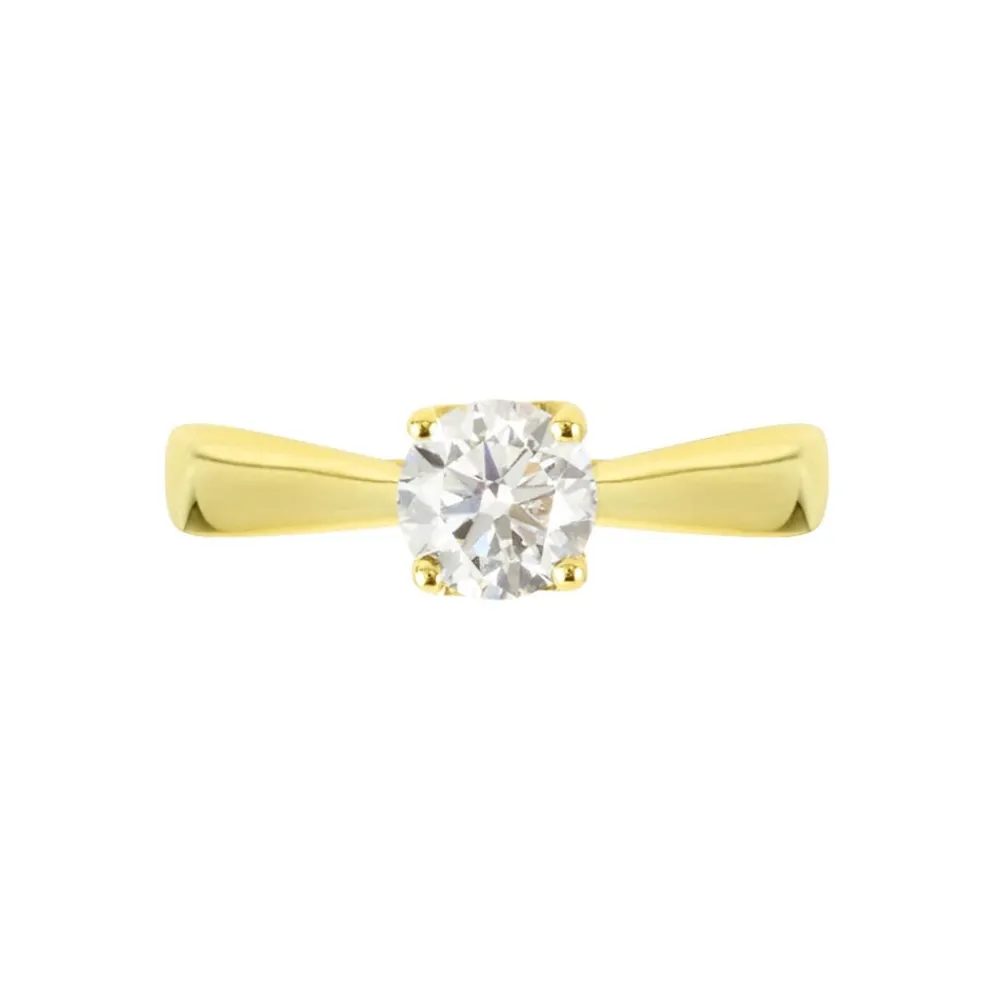 Bague Solitaire Vicoeuria Or Jaune Diamant Synthétique|Marc Orian Discount