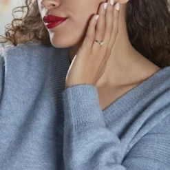 Bague Solitaire Vicoeuria Or Jaune Diamant Synthétique|Marc Orian Discount