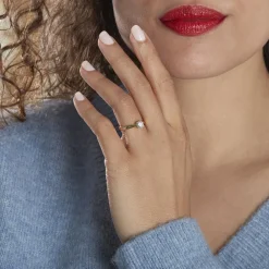 Bague Solitaire Vicoeuria Or Jaune Diamant Synthétique|Marc Orian Discount