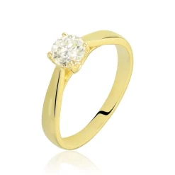Bague Solitaire Vicoeuria Or Jaune Diamant Synthétique|Marc Orian Discount