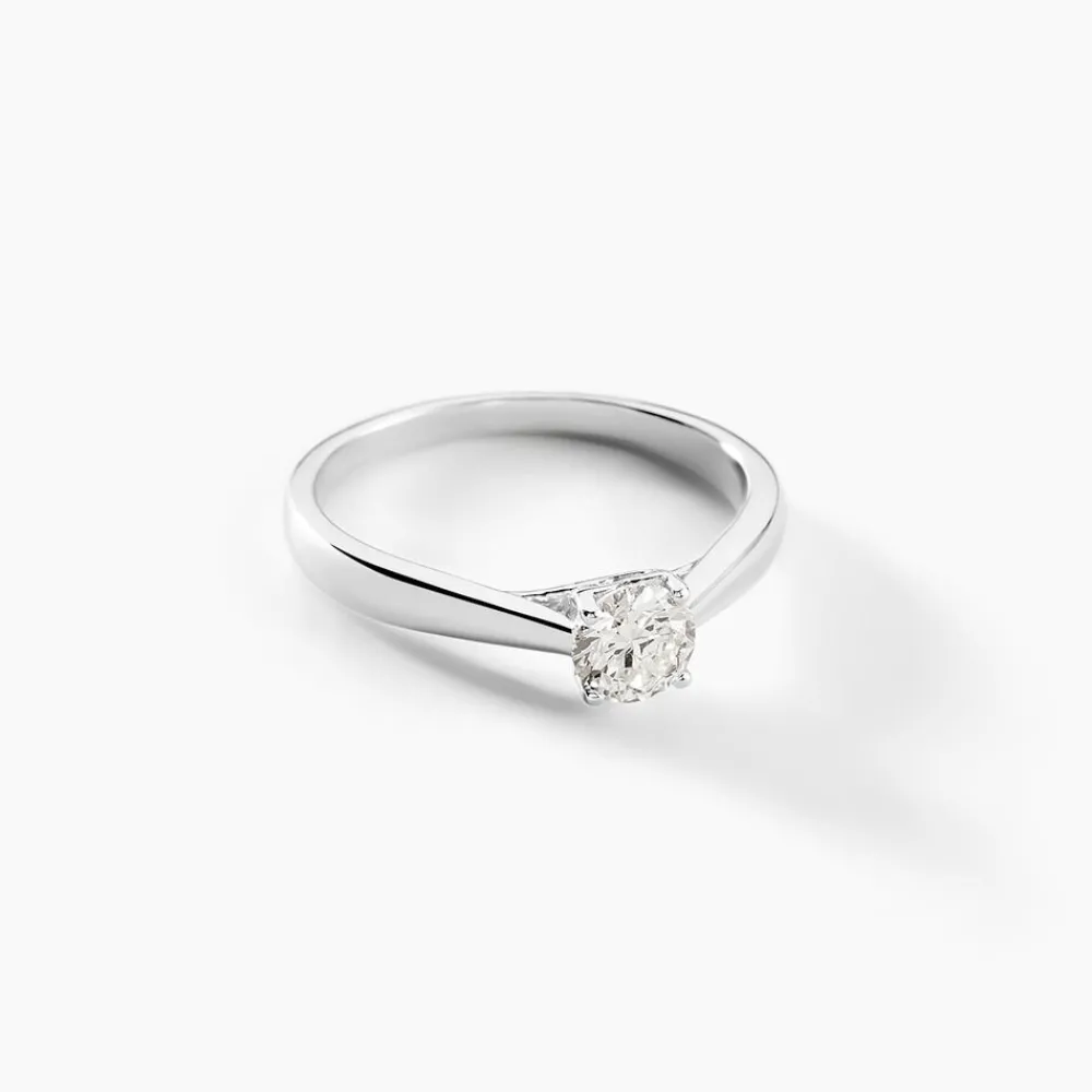Bague Solitaire Vicoeuria Or Blanc Diamant Synthétique|Marc Orian Discount