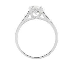 Bague Solitaire Vicoeuria Or Blanc Diamant Synthétique|Marc Orian New