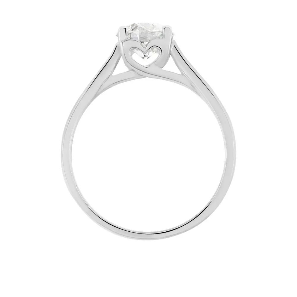Bague Solitaire Vicoeuria Or Blanc Diamant Synthétique|Marc Orian New