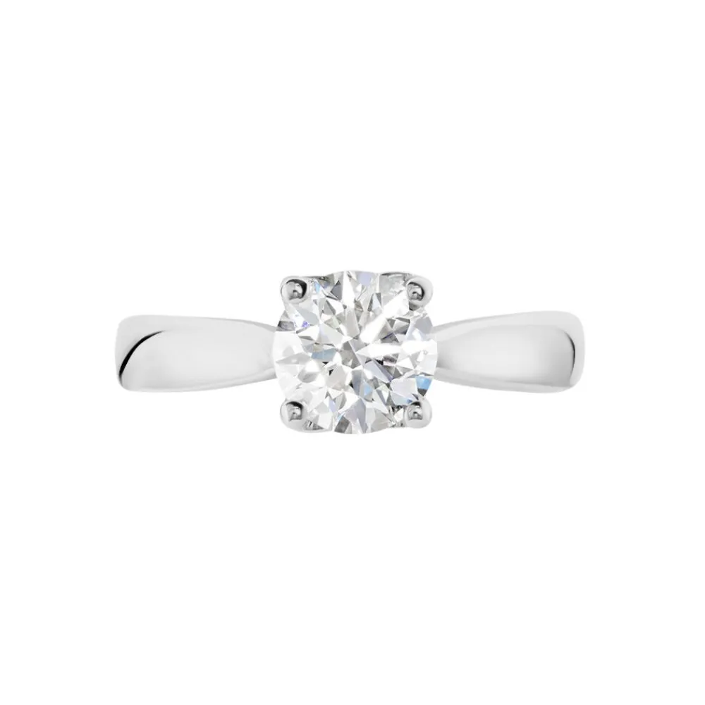 Bague Solitaire Vicoeuria Or Blanc Diamant Synthétique|Marc Orian New