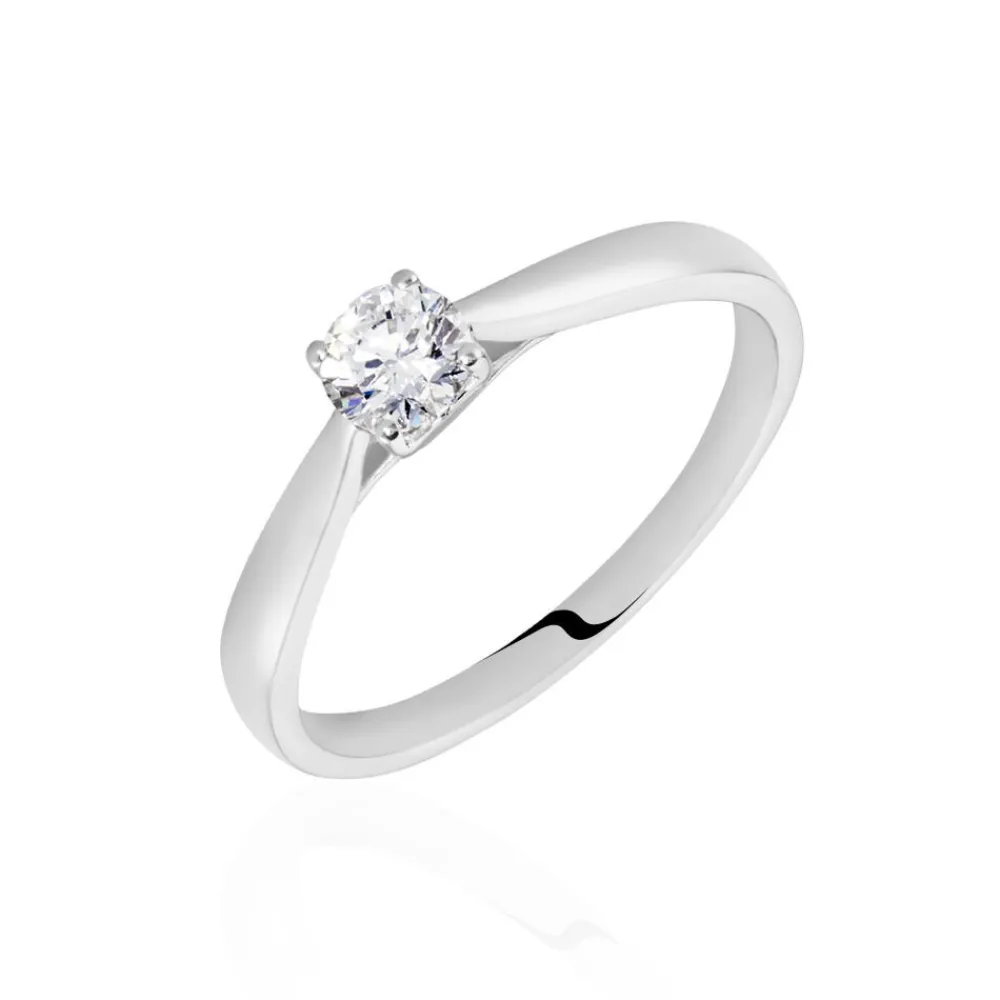 Bague Solitaire Vicoeuria Or Blanc Diamant Synthétique|Marc Orian Sale