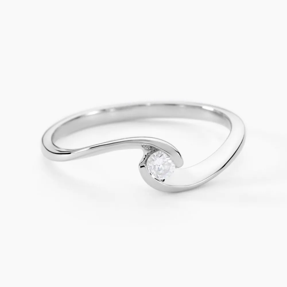 Bague Solitaire Vrille Or Blanc Diamant|Marc Orian Clearance
