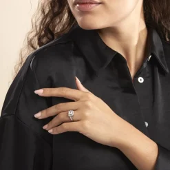 Bague Solitaire Wilona Argent Blanc Oxyde De Zirconium|Marc Orian Outlet