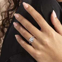 Bague Solitaire Wilona Argent Blanc Oxyde De Zirconium|Marc Orian Outlet