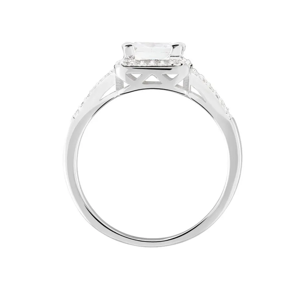 Bague Solitaire Wilona Argent Blanc Oxyde De Zirconium|Marc Orian Outlet