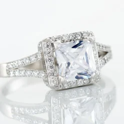 Bague Solitaire Wilona Argent Blanc Oxyde De Zirconium|Marc Orian Outlet