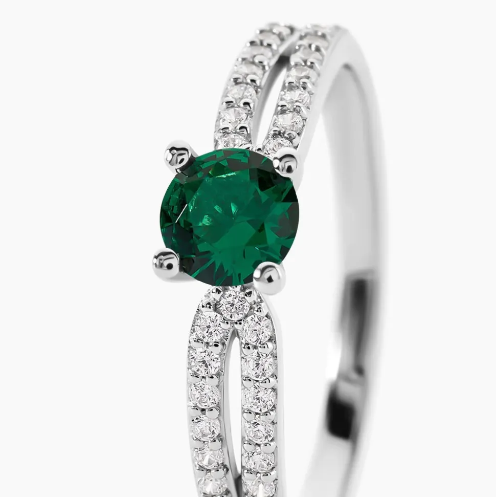 Bague Solitea Argent Blanc Oxyde De Zirconium
