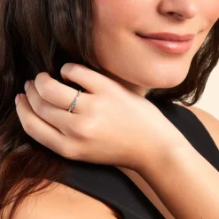 Bague Sorene Argent Blanc Turquoise Oxyde De Zirconium|Marc Orian New
