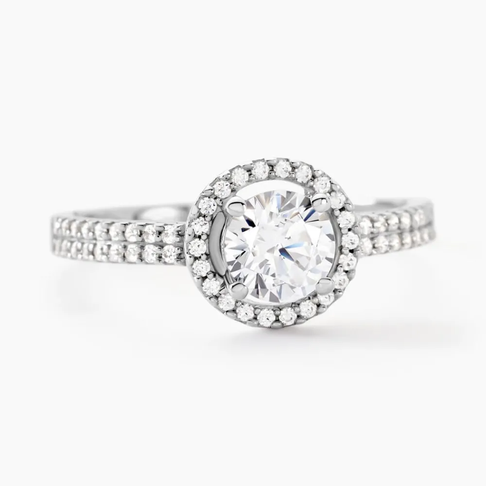 Bague Stelila Or Blanc Oxyde De Zirconium|Marc Orian Online