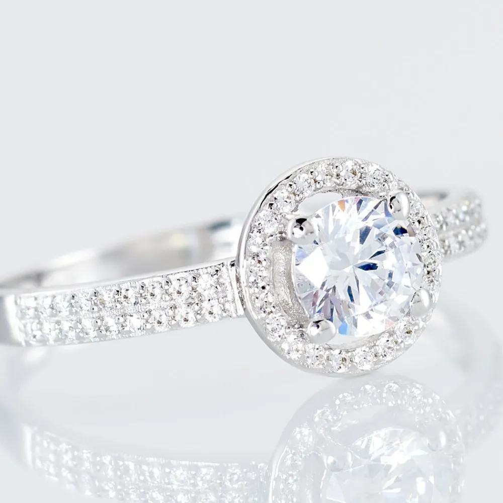 Bague Stelila Or Blanc Oxyde De Zirconium|Marc Orian Online