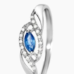Bague Syriana Or Blanc Saphir Et Diamant|Marc Orian Sale