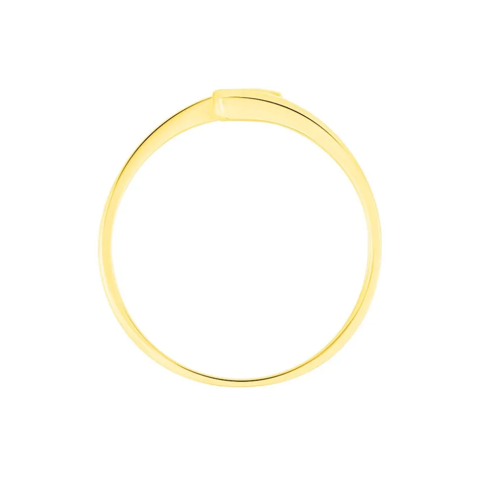 Bague Tamyra Serti Couteau Or Jaune Saphir