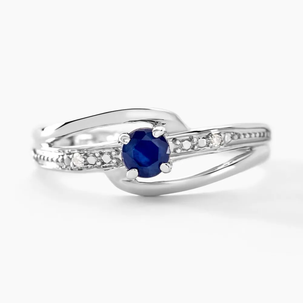 Bague Tanissia Or Blanc Saphir Et Diamant|Marc Orian Outlet