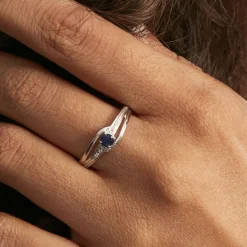 Bague Tanissia Or Blanc Saphir Et Diamant|Marc Orian Outlet