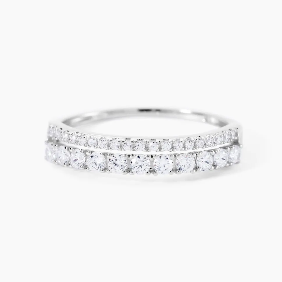 Bague The Crown Or Blanc Oxyde De Zirconium