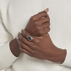 Bague Thimeo Argent Blanc Onyx|Marc Orian Hot