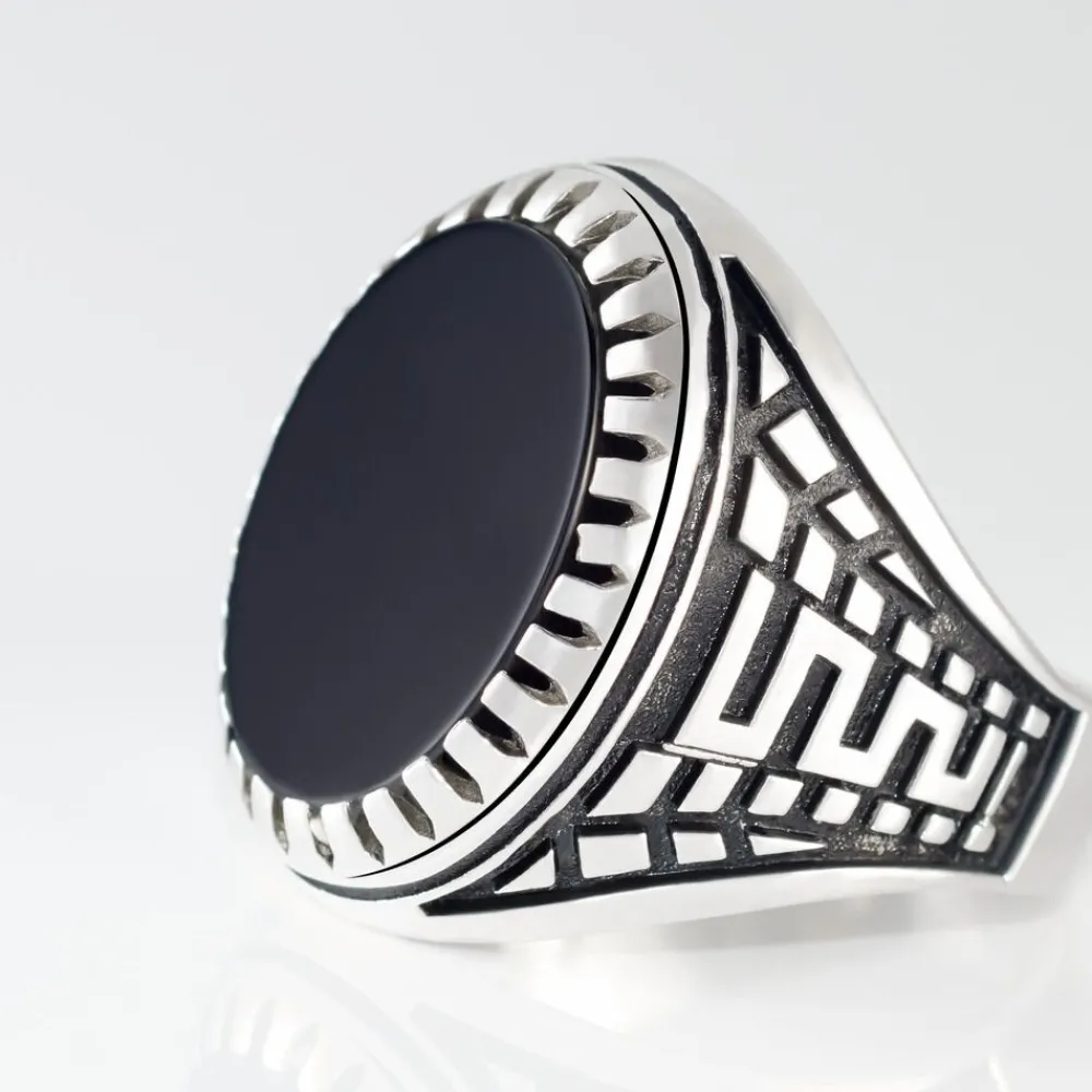 Bague Thimeo Argent Blanc Onyx|Marc Orian Hot
