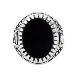 Bague Thimeo Argent Blanc Onyx|Marc Orian Hot