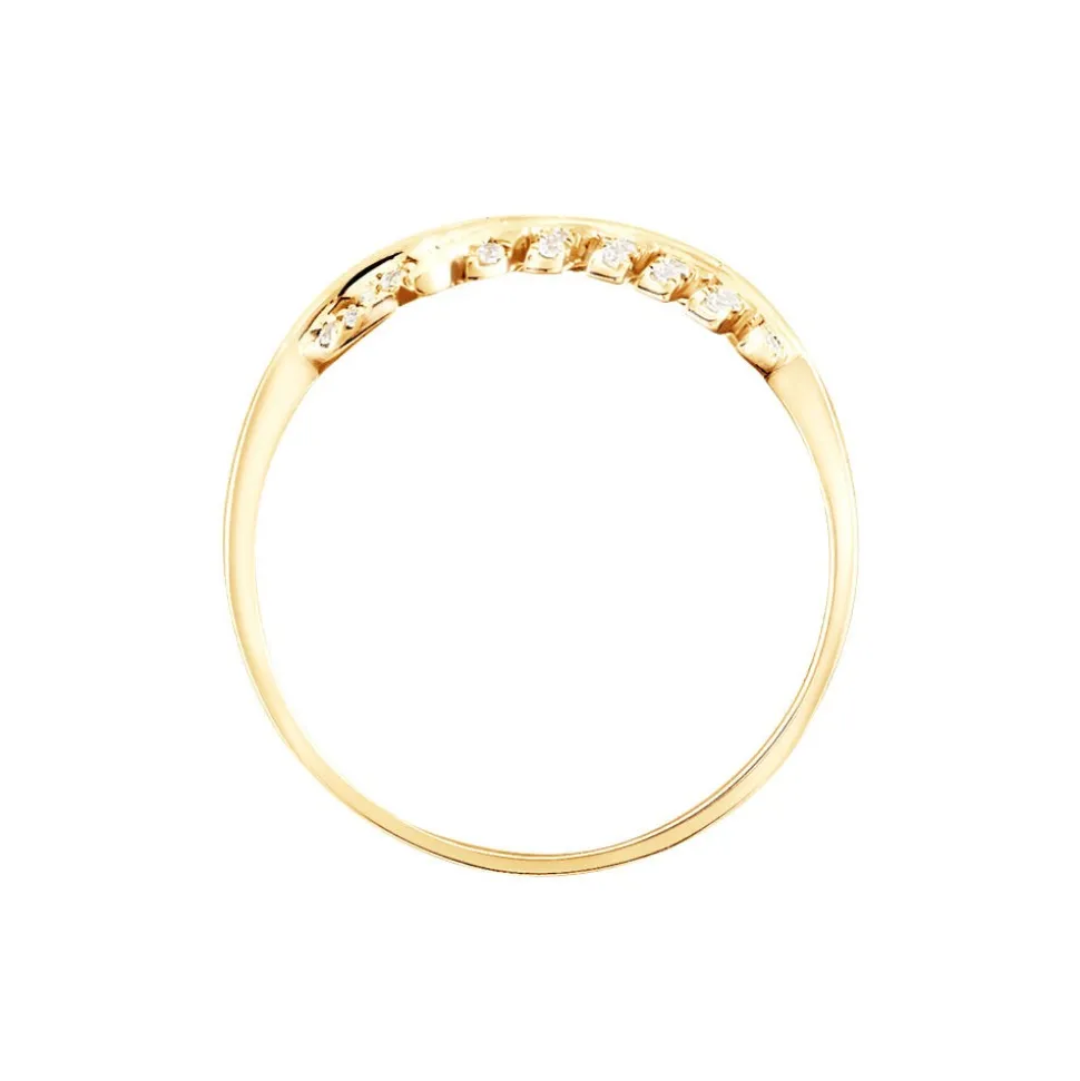 Bague Tourkia Or Jaune Oxyde De Zirconium