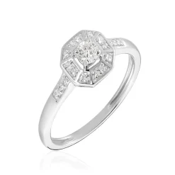 Bague Transmission Or Blanc Diamant