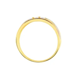 Bague Troyen Or Tricolore Diamant