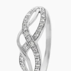 Bague Vaguelette Or Blanc Diamant|Marc Orian Online